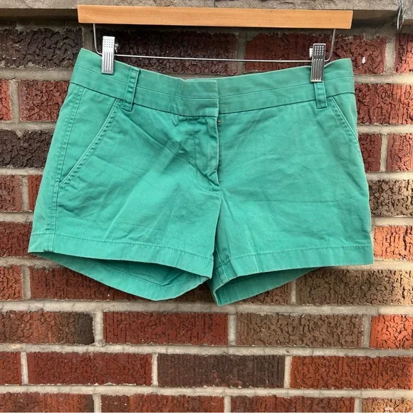 J. Crew Chino Mint Green Mid Rise Shorts - Picture 2 of 4